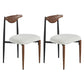 Upholstered Dining Chair Contemporary Open Back Side Chair for Dining Room White-Brown 2 Piece Set Clearhalo 'Dining Chairs' 'Dining Tables & Seating' 'dining_chair' 'furn' 'furn_dining_chair' 'Furniture' 'furniture_dining_chair' 'Kitchen & Dining Furniture' 5044288