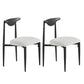 Upholstered Dining Chair Contemporary Open Back Side Chair for Dining Room Black-Gray 2 Piece Set Clearhalo 'Dining Chairs' 'Dining Tables & Seating' 'dining_chair' 'furn' 'furn_dining_chair' 'Furniture' 'furniture_dining_chair' 'Kitchen & Dining Furniture' 5044298