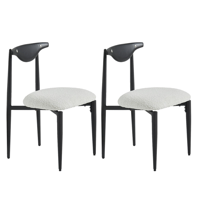 Upholstered Dining Chair Contemporary Open Back Side Chair for Dining Room Black-Gray 2 Piece Set Clearhalo 'Dining Chairs' 'Dining Tables & Seating' 'dining_chair' 'furn' 'furn_dining_chair' 'Furniture' 'furniture_dining_chair' 'Kitchen & Dining Furniture' 5044298