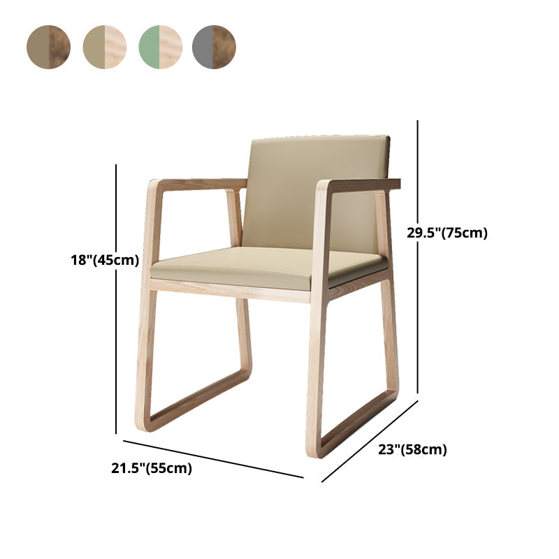 Arm Dining Chairs Modern Ash Wood Side Chairs for Dining Room Clearhalo 'Dining Chairs' 'Dining Tables & Seating' 'dining_chair' 'furn' 'furn_dining_chair' 'Furniture' 'furniture_dining_chair' 'Kitchen & Dining Furniture' 5044320