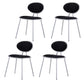 Upholstered Stackable Dining Chair King Louis Back Side Chair for Dining Room Black 4 Piece Set Clearhalo 'Dining Chairs' 'Dining Tables & Seating' 'dining_chair' 'furn' 'furn_dining_chair' 'Furniture' 'furniture_dining_chair' 'Kitchen & Dining Furniture' 5044331