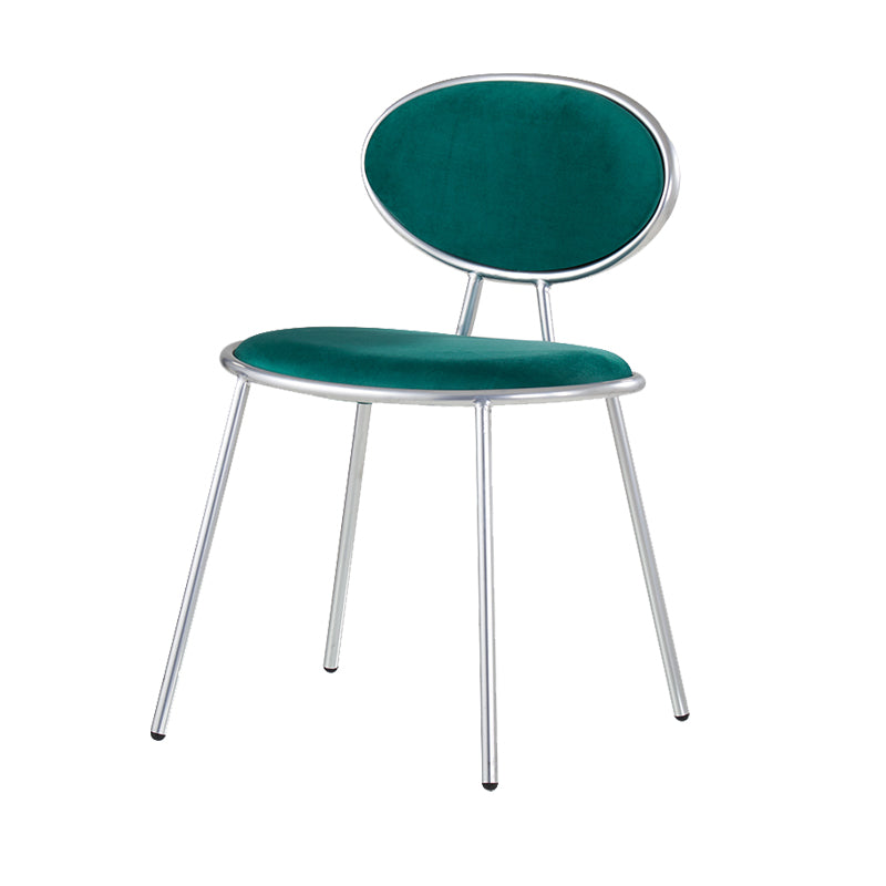 Upholstered Stackable Dining Chair King Louis Back Side Chair for Dining Room Green 1 Piece Clearhalo 'Dining Chairs' 'Dining Tables & Seating' 'dining_chair' 'furn' 'furn_dining_chair' 'Furniture' 'furniture_dining_chair' 'Kitchen & Dining Furniture' 5044339