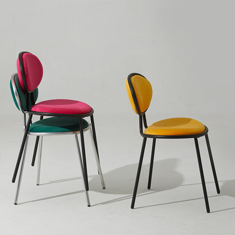 Upholstered Stackable Dining Chair King Louis Back Side Chair for Dining Room Clearhalo 'Dining Chairs' 'Dining Tables & Seating' 'dining_chair' 'furn' 'furn_dining_chair' 'Furniture' 'furniture_dining_chair' 'Kitchen & Dining Furniture' 5044344