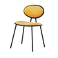 Upholstered Stackable Dining Chair King Louis Back Side Chair for Dining Room Yellow 1 Piece Clearhalo 'Dining Chairs' 'Dining Tables & Seating' 'dining_chair' 'furn' 'furn_dining_chair' 'Furniture' 'furniture_dining_chair' 'Kitchen & Dining Furniture' 5044345