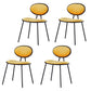 Upholstered Stackable Dining Chair King Louis Back Side Chair for Dining Room Yellow 4 Piece Set Clearhalo 'Dining Chairs' 'Dining Tables & Seating' 'dining_chair' 'furn' 'furn_dining_chair' 'Furniture' 'furniture_dining_chair' 'Kitchen & Dining Furniture' 5044347