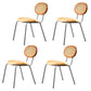 Glam Style Side Chair Upholstered Cane Back Dining Chair for Indoor Brown 4 Piece Set Clearhalo 'Dining Chairs' 'Dining Tables & Seating' 'dining_chair' 'furn' 'furn_dining_chair' 'Furniture' 'furniture_dining_chair' 'Kitchen & Dining Furniture' 5044368