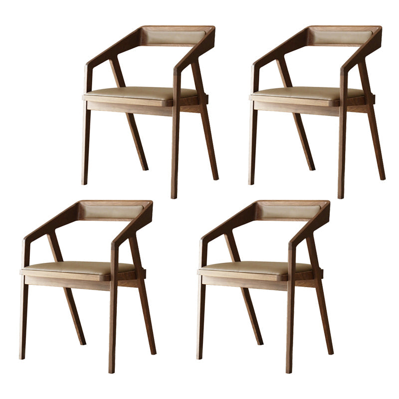 Dining Room Side Chairs Modern Solid Wood Arm Chair for Kitchen Walnut 4 Piece Set Clearhalo 'Dining Chairs' 'Dining Tables & Seating' 'dining_chair' 'furn' 'furn_dining_chair' 'Furniture' 'furniture_dining_chair' 'Kitchen & Dining Furniture' 5044392