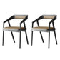 Dining Room Side Chairs Modern Solid Wood Arm Chair for Kitchen Black 2 Piece Set Clearhalo 'Dining Chairs' 'Dining Tables & Seating' 'dining_chair' 'furn' 'furn_dining_chair' 'Furniture' 'furniture_dining_chair' 'Kitchen & Dining Furniture' 5044395