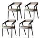 Dining Room Side Chairs Modern Solid Wood Arm Chair for Kitchen Black 4 Piece Set Clearhalo 'Dining Chairs' 'Dining Tables & Seating' 'dining_chair' 'furn' 'furn_dining_chair' 'Furniture' 'furniture_dining_chair' 'Kitchen & Dining Furniture' 5044397