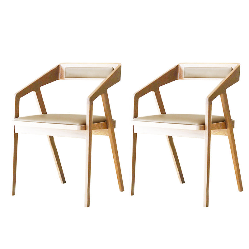 Dining Room Side Chairs Modern Solid Wood Arm Chair for Kitchen Wood 2 Piece Set Clearhalo 'Dining Chairs' 'Dining Tables & Seating' 'dining_chair' 'furn' 'furn_dining_chair' 'Furniture' 'furniture_dining_chair' 'Kitchen & Dining Furniture' 5044400
