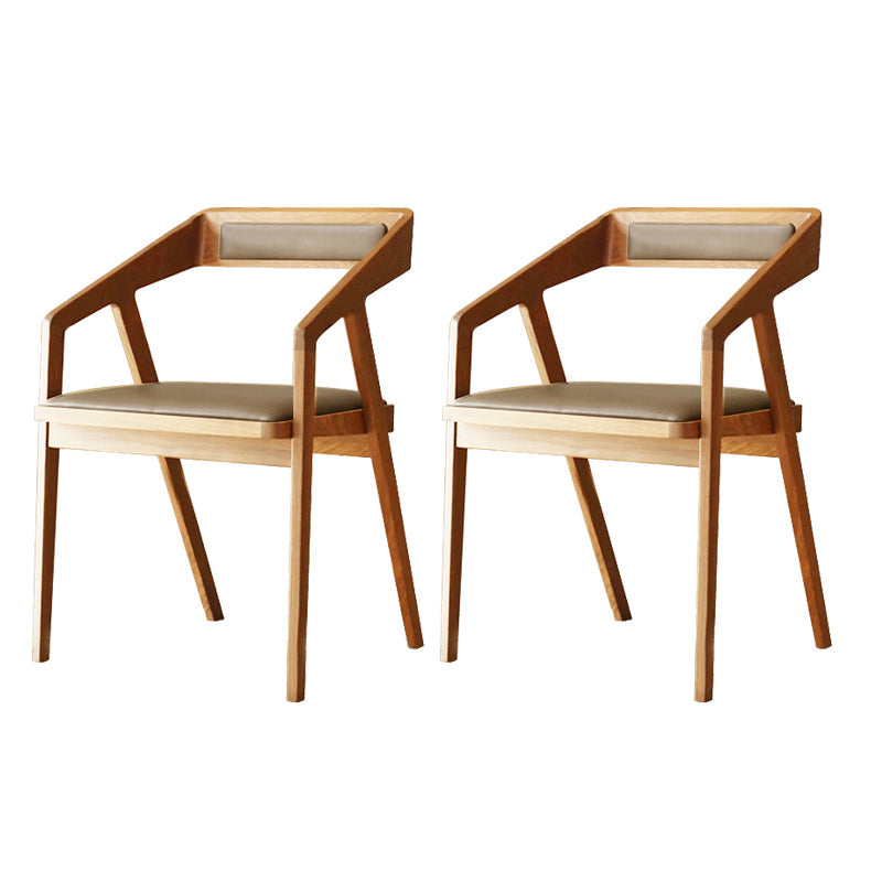 Dining Room Side Chairs Modern Solid Wood Arm Chair for Kitchen Brown 2 Piece Set Clearhalo 'Dining Chairs' 'Dining Tables & Seating' 'dining_chair' 'furn' 'furn_dining_chair' 'Furniture' 'furniture_dining_chair' 'Kitchen & Dining Furniture' 5044405