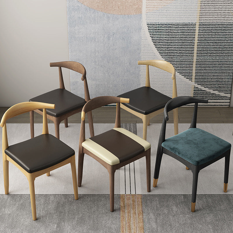 Armless Kitchen Chairs Modern Wooden Side Chairs for Dining Room Clearhalo 'Dining Chairs' 'Dining Tables & Seating' 'dining_chair' 'furn' 'furn_dining_chair' 'Furniture' 'furniture_dining_chair' 'Kitchen & Dining Furniture' 5044428