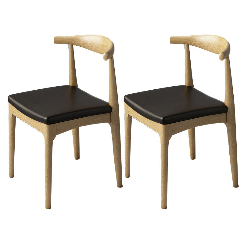 Armless Kitchen Chairs Modern Wooden Side Chairs for Dining Room Wood 2 Piece Set Clearhalo 'Dining Chairs' 'Dining Tables & Seating' 'dining_chair' 'furn' 'furn_dining_chair' 'Furniture' 'furniture_dining_chair' 'Kitchen & Dining Furniture' 5044429