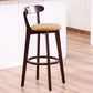 Scandinavian Dessert Shop Beech Stool Matte Finish Upholstered Bar Stools Clearhalo 'Bar Furniture' 'Bar Stools' 'bar_stools' 'Furniture' 'furniture_bar_stools' 'Kitchen & Dining Furniture' 5044466
