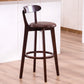 Scandinavian Dessert Shop Beech Stool Matte Finish Upholstered Bar Stools Clearhalo 'Bar Furniture' 'Bar Stools' 'bar_stools' 'Furniture' 'furniture_bar_stools' 'Kitchen & Dining Furniture' 5044470