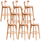 Scandinavian Dessert Shop Beech Stool Matte Finish Upholstered Bar Stools Wood Set of 8 Clearhalo 'Bar Furniture' 'Bar Stools' 'bar_stools' 'Furniture' 'furniture_bar_stools' 'Kitchen & Dining Furniture' 5044489