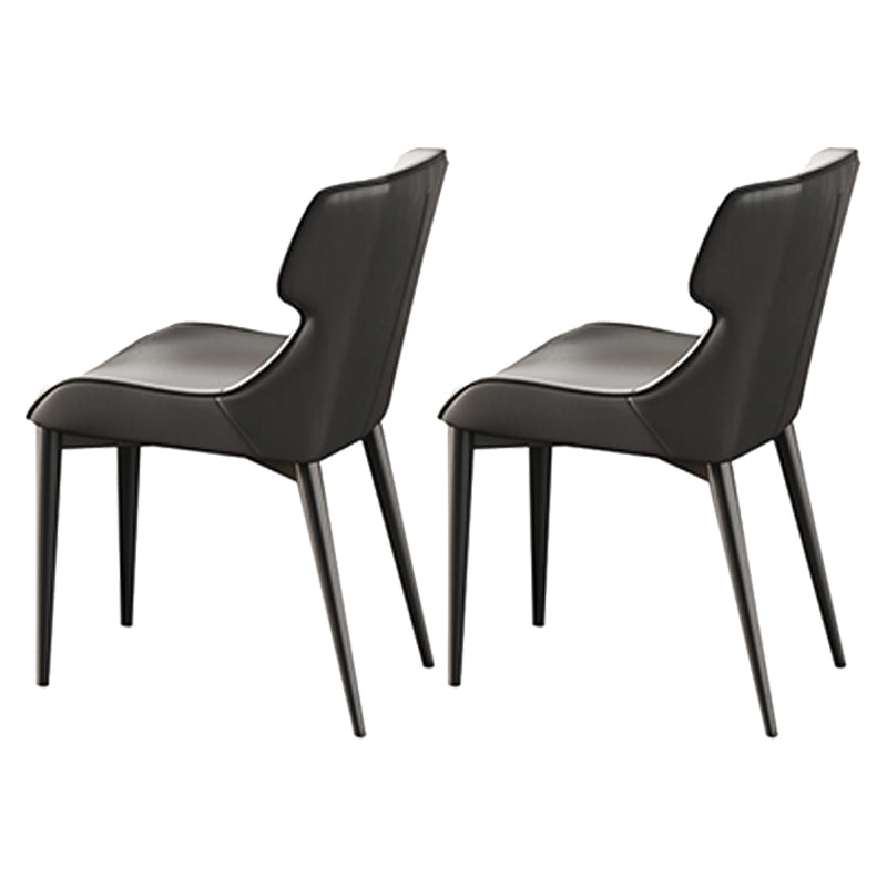 Modern Stainless Steel Dinette Set 1/2/5/7 Pieces Sintered Stone Top Dining Table Set 2 Black-White Chairs Clearhalo 'Dining Room Sets' 'Dining Tables & Seating' 'dining_room_set' 'furn' 'furn_dining_room_set' 'Furniture' 'furniture_dining_room_set' 'Kitchen & Dining Furniture' 5044509