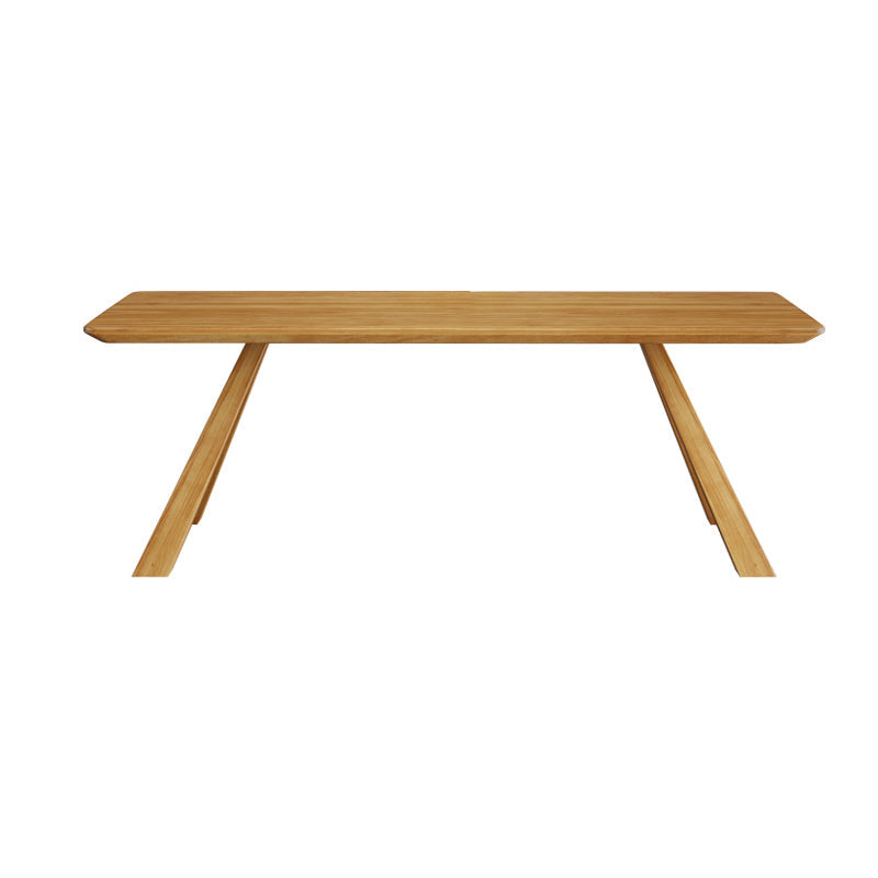 Modern Ash Wood Dinette Set 1/2/4 Pieces Rectangle Beige Dining Table Set Wood 78.7"L x 31.5"W Clearhalo 'Dining Room Sets' 'Dining Tables & Seating' 'dining_room_set' 'furn' 'furn_dining_room_set' 'Furniture' 'furniture_dining_room_set' 'Kitchen & Dining Furniture' 5044527