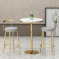 Glam Style Backrest Counter Stool Iron Cafe Bar Stool with Velvet Cushion and Pedal Clearhalo 'Bar Furniture' 'Bar Stools' 'bar_stools' 'furn' 'furn_bar_stools' 'Furniture' 'furniture_bar_stools' 'Kitchen & Dining Furniture' 5044651