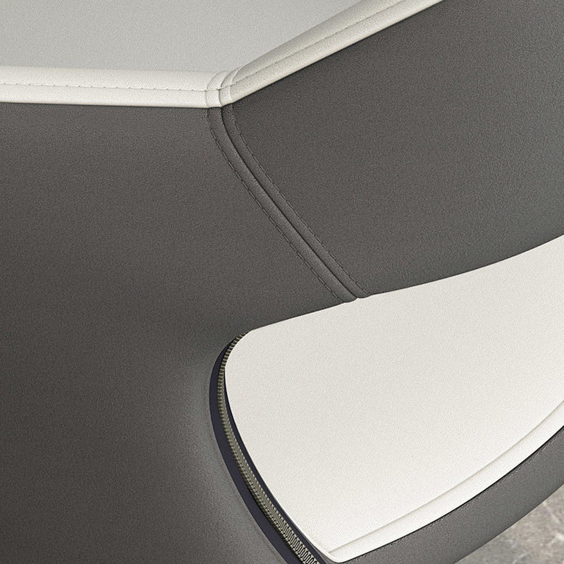 Metal Contemporary Dining Chair with Arms Matte Finish Open Back Dining Side Chair Clearhalo 'Dining Chairs' 'Dining Tables & Seating' 'dining_chair' 'furn' 'furn_dining_chair' 'Furniture' 'furniture_dining_chair' 'Kitchen & Dining Furniture' 5044749