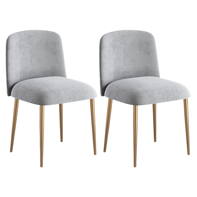 Glam Iron Dinette Set 1/2/5 Pieces Rectangle White Sintered Stone Top Dining Table Set 2 Grey Chairs Clearhalo 'Dining Room Sets' 'Dining Tables & Seating' 'dining_room_set' 'furn' 'furn_dining_room_set' 'Furniture' 'furniture_dining_room_set' 'Kitchen & Dining Furniture' 5044790