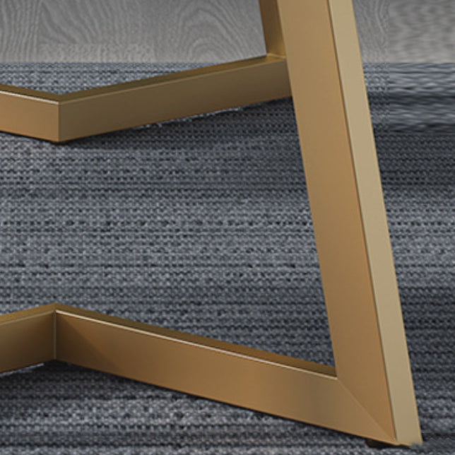 Glam Iron Dinette Set 1/2/5 Pieces Rectangle White Sintered Stone Top Dining Table Set Clearhalo 'Dining Room Sets' 'Dining Tables & Seating' 'dining_room_set' 'furn' 'furn_dining_room_set' 'Furniture' 'furniture_dining_room_set' 'Kitchen & Dining Furniture' 5044795