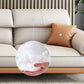 Modern Faux Leather Beige Sofa with Pillow Top Arm for Living Room Clearhalo 'furn' 'furn_sectionals' 'Furniture' 'furniture_sectionals' 'Living Room Furniture' 'Sectionals' 5045430