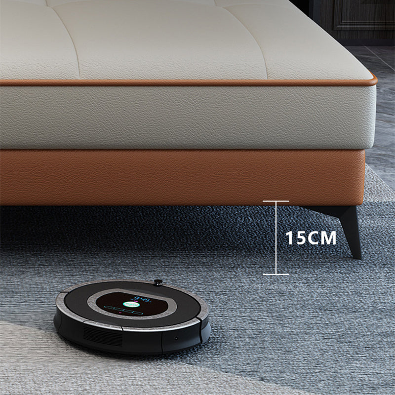 Faux Leather Modern Recessed Arm Sofa 134.6*66.9*38.2 Loose Back Sofa & Chaise Clearhalo 'furn' 'furn_sectionals' 'Furniture' 'furniture_sectionals' 'Living Room Furniture' 'Sectionals' 5045484