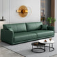 Faux Leather Sofa 83.07" W x 35.43" D x 29.52" H Square Arm Sofa for Living Room Green Foam Clearhalo 'furn' 'furn_sofas' 'Furniture' 'furniture_sofas' 'Living Room Furniture' 'Sofa' 'sofas' 5045535