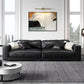 Glam Style Sectional Latex Upholstery Filled Faux Leather White/grey/black/orange Sofa Black Horizontal Clearhalo 'furn' 'furn_sectionals' 'Furniture' 'furniture_sectionals' 'Living Room Furniture' 'Sectionals' 5045560
