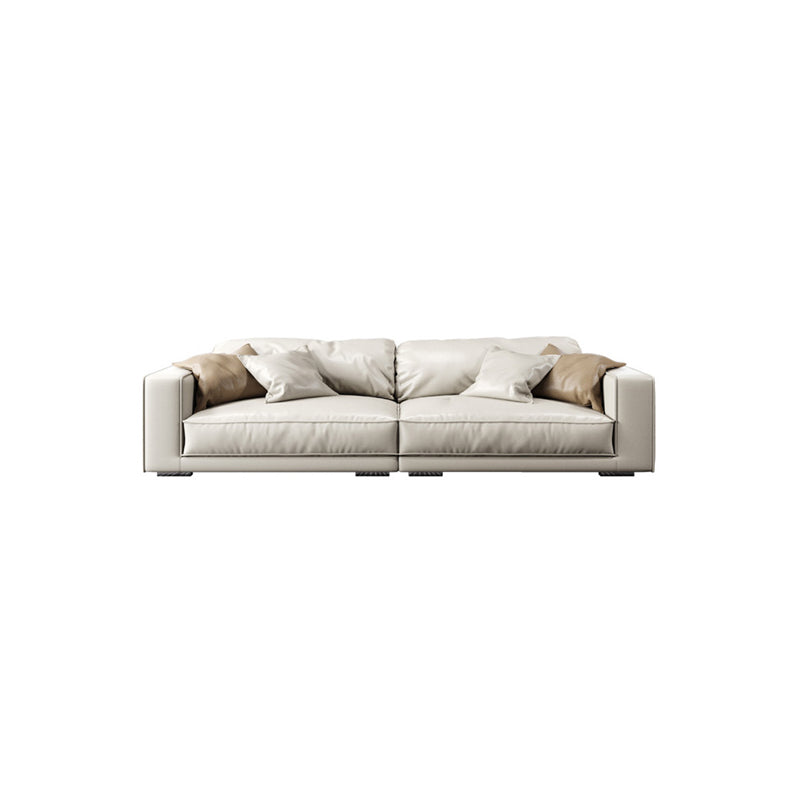 Glam Style Sectional Latex Upholstery Filled Faux Leather White/grey/black/orange Sofa Clearhalo 'furn' 'furn_sectionals' 'Furniture' 'furniture_sectionals' 'Living Room Furniture' 'Sectionals' 5045568