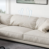 Glam Style Sectional Latex Upholstery Filled Faux Leather White/grey/black/orange Sofa Clearhalo 'furn' 'furn_sectionals' 'Furniture' 'furniture_sectionals' 'Living Room Furniture' 'Sectionals' 5045573