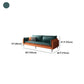 Square Arm Contemporary Faux Leather Sofa Couch in Green and Orange Clearhalo 'furn' 'furn_sofas' 'Furniture' 'furniture_sofas' 'Living Room Furniture' 'Sofa' 'sofas' 5045591
