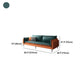 Square Arm Contemporary Faux Leather Sofa Couch in Green and Orange Clearhalo 'furn' 'furn_sofas' 'Furniture' 'furniture_sofas' 'Living Room Furniture' 'Sofa' 'sofas' 5045593