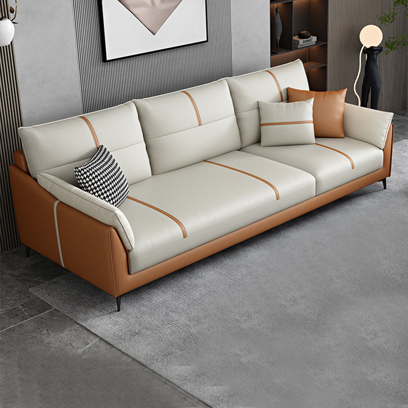 Glam Cushions Pillow Top Arm Stain Resistant Settee for Living Room 83"L x 33"W x 33.5"H Clearhalo 'furn' 'furn_sofas' 'Furniture' 'furniture_sofas' 'Living Room Furniture' 'Sofa' 'sofas' 5045595