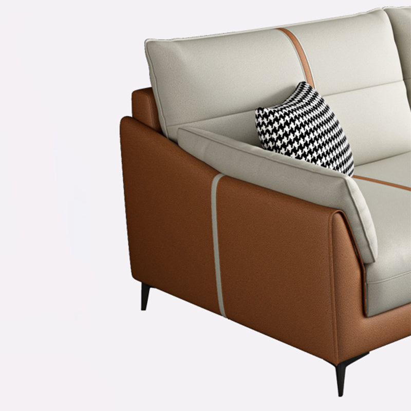 Glam Cushions Pillow Top Arm Stain Resistant Settee for Living Room Clearhalo 'furn' 'furn_sofas' 'Furniture' 'furniture_sofas' 'Living Room Furniture' 'Sofa' 'sofas' 5045602