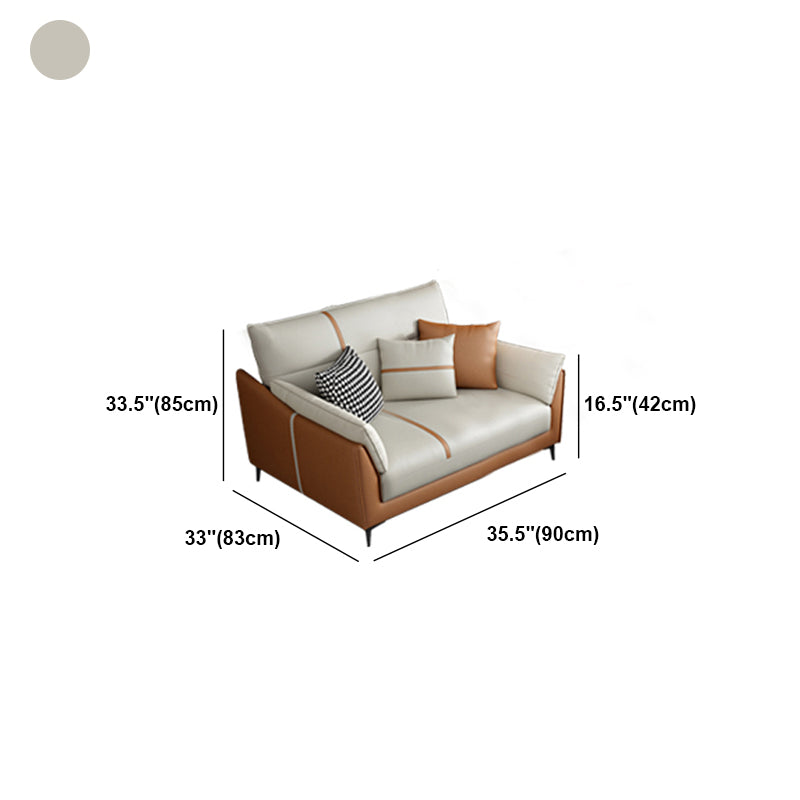 Glam Cushions Pillow Top Arm Stain Resistant Settee for Living Room Clearhalo 'furn' 'furn_sofas' 'Furniture' 'furniture_sofas' 'Living Room Furniture' 'Sofa' 'sofas' 5045604