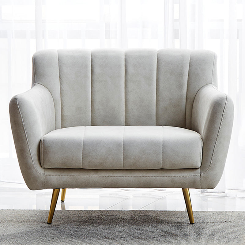 30.3"H Sewn Pillow Back Faux Leather Flared Arm Sofa for Living Room 39"L x 29.5"W x 30"H Off-White Clearhalo 'furn' 'furn_sofas' 'Furniture' 'furniture_sofas' 'Living Room Furniture' 'Sofa' 'sofas' 5045613