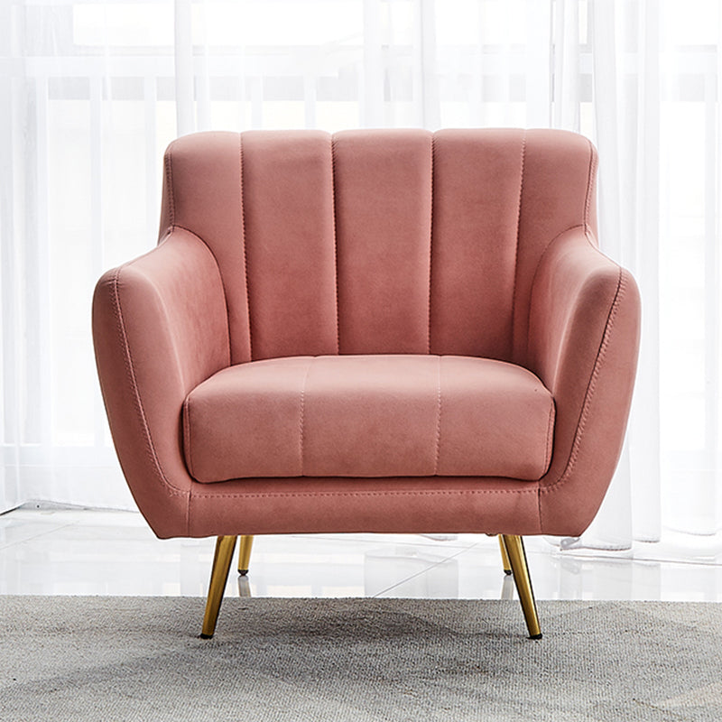 30.3"H Sewn Pillow Back Faux Leather Flared Arm Sofa for Living Room 33.5"L x 29.5"W x 30"H Pink Clearhalo 'furn' 'furn_sofas' 'Furniture' 'furniture_sofas' 'Living Room Furniture' 'Sofa' 'sofas' 5045614