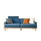 Linen Modern Square Arm Sofa Standard Wooden Sofa for Living Room, Apartment Dark Blue Clearhalo 'Furniture' 'furniture_sofas' 'Living Room Furniture' 'Sofa' 'sofas' 5045640