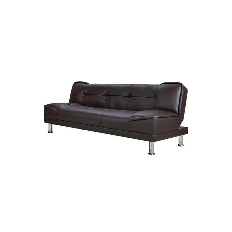 Armless Cotton Blend and Leather Convertible Contemporary Sofa Bed Clearhalo 'furn' 'furn_sofas' 'Furniture' 'furniture_sofas' 'Living Room Furniture' 'Sofa' 'sofas' 5045651