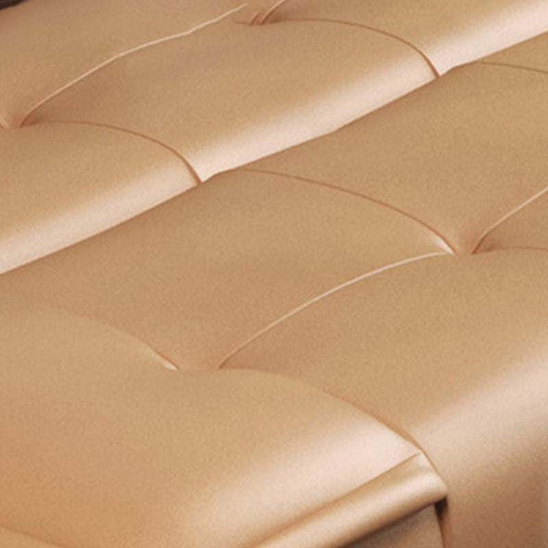 Armless Cotton Blend and Leather Convertible Contemporary Sofa Bed Clearhalo 'furn' 'furn_sofas' 'Furniture' 'furniture_sofas' 'Living Room Furniture' 'Sofa' 'sofas' 5045653