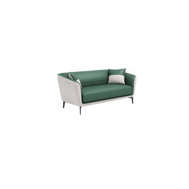 Faux Leather Sofa 30.31" D x 26.77" H Tuxedo Arm Sofa for Living Room Clearhalo 'furn' 'furn_sofas' 'Furniture' 'furniture_sofas' 'Living Room Furniture' 'Sofa' 'sofas' 5045668
