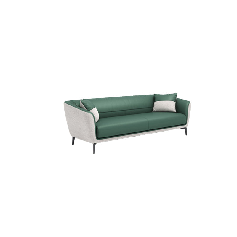 Faux Leather Sofa 30.31" D x 26.77" H Tuxedo Arm Sofa for Living Room Clearhalo 'furn' 'furn_sofas' 'Furniture' 'furniture_sofas' 'Living Room Furniture' 'Sofa' 'sofas' 5045669