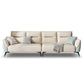 Contemporary Faux Leather Square Arm Sofa Standard Sofa with Sewn Pillow Back 109.5"L x 33"W x 29.5"H White Green Clearhalo 'furn' 'furn_sofas' 'Furniture' 'furniture_sofas' 'Living Room Furniture' 'Sofa' 'sofas' 5045679