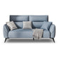 Contemporary Faux Leather Square Arm Sofa Standard Sofa with Sewn Pillow Back 74"L x 33"W x 29.5"H Airy Blue Clearhalo 'furn' 'furn_sofas' 'Furniture' 'furniture_sofas' 'Living Room Furniture' 'Sofa' 'sofas' 5045689