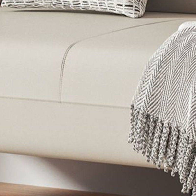 Contemporary Faux Leather Square Arm Sofa Standard Sofa with Sewn Pillow Back Clearhalo 'furn' 'furn_sofas' 'Furniture' 'furniture_sofas' 'Living Room Furniture' 'Sofa' 'sofas' 5045696