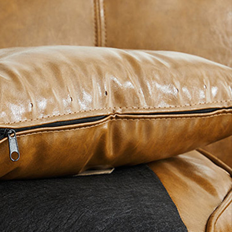 Contemporary Faux Leather Flared Arm Sofa Tufted Standard Sofa for Living Room Clearhalo 'furn' 'furn_sofas' 'Furniture' 'furniture_sofas' 'Living Room Furniture' 'Sofa' 'sofas' 5045732