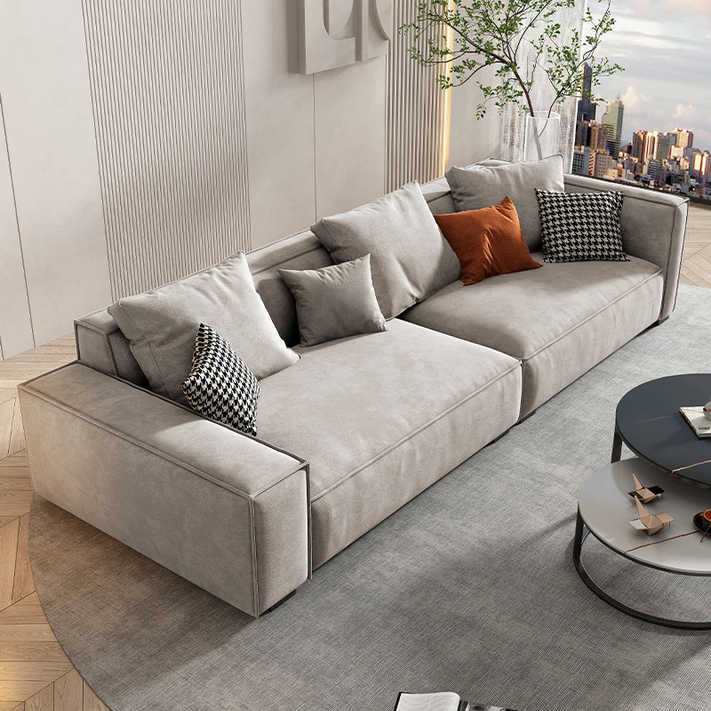 Contemporary Faux Leather Square Arm Sofa Standard Sofa for Living Room Clearhalo 'furn' 'furn_sofas' 'Furniture' 'furniture_sofas' 'Living Room Furniture' 'Sofa' 'sofas' 5045738