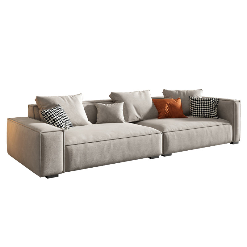 Contemporary Faux Leather Square Arm Sofa Standard Sofa for Living Room Clearhalo 'furn' 'furn_sofas' 'Furniture' 'furniture_sofas' 'Living Room Furniture' 'Sofa' 'sofas' 5045739